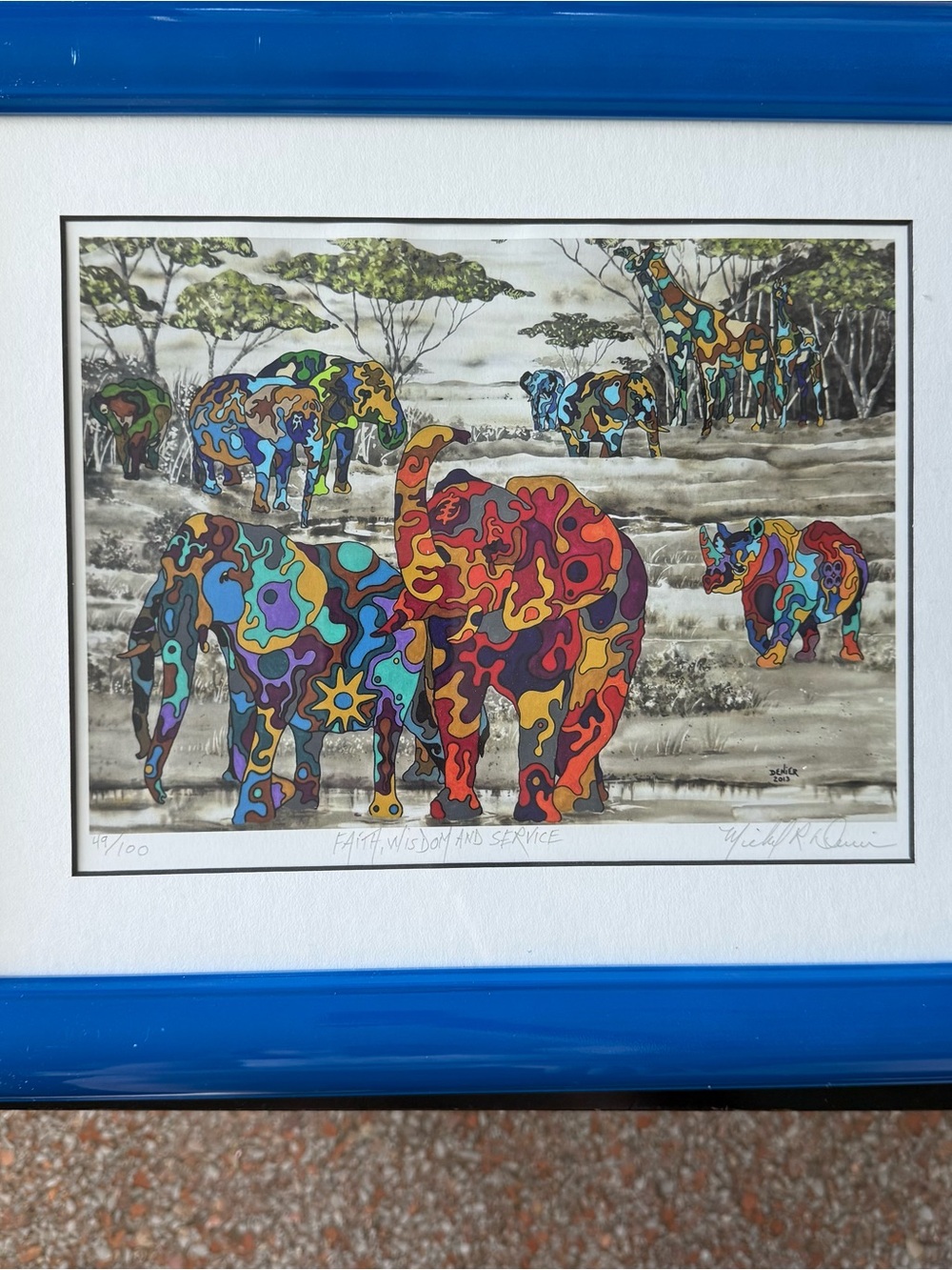 Michael Denier "Faith, Wisdom and Service" limited edition 49/100 Framed Print